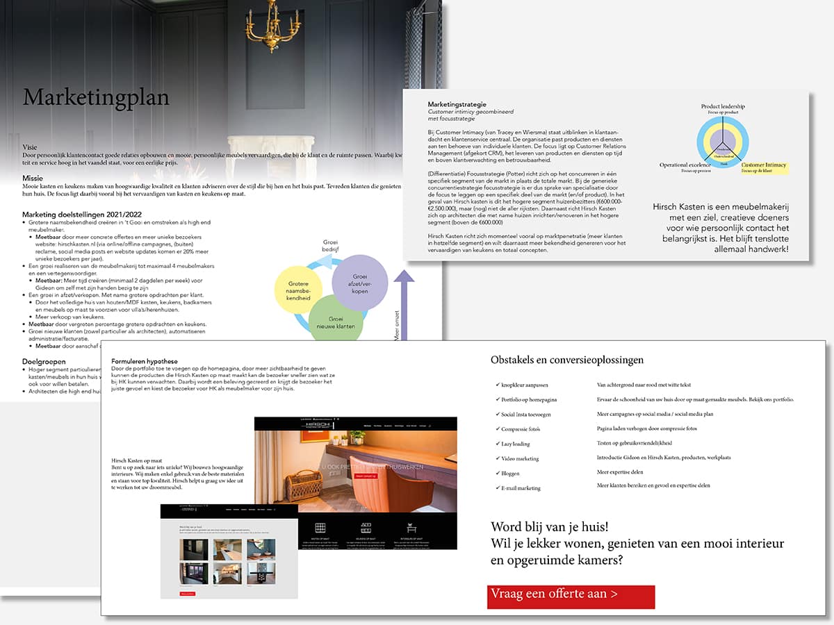 Marketingplan en CRO onderzoek grijs Marketingplan en CRO onderzoek