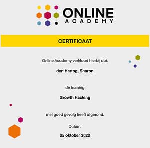 Certificaten Growth Hacking